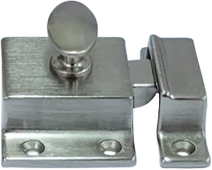 QCAA Traditional Large Oval Turn Cabinet Latch, Solid Brass, by QCAAHardware