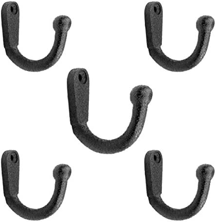 Renovators Supply Manufacturing Single Wall Hook, Wrought Iron Black Powder C...