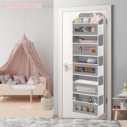 Over The Door Organizer, 5 Shelves Closet Door Hanging Organizer - Image 5