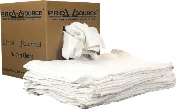 PRO SOURCE Low-Lint Virgin White 100% Cotton Terry Cloth Bar Mop Shop Towels by PROSOURCE