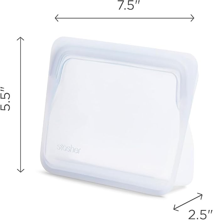 Stasher Premium Silicone Reusable Food Storage Stand-Up Mini Bag, Sous Vide - Image 4