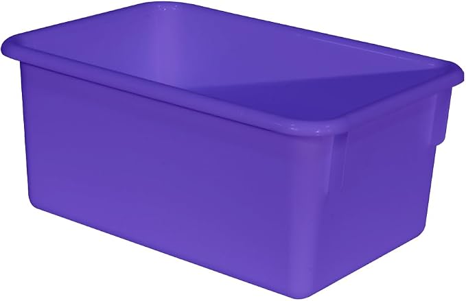 Wood Designs Cubby Storage Bin, Heavy Duty Plastic Containers - Image 2