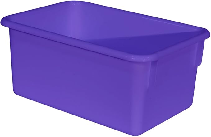 Wood Designs Cubby Storage Bin, Heavy Duty Plastic Containers - Image 2