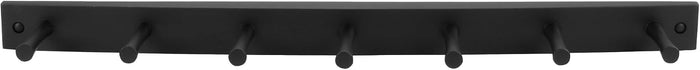 Spectrum Diversified Wood Hook Rack, 7 Peg, Black