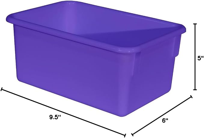 Wood Designs Cubby Storage Bin, Heavy Duty Plastic Containers - Image 7