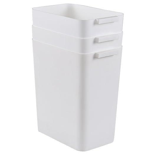 Zopnny 3-Pack 4.5 Gallon Plastic Small Trash Can Wastebasket, Slim Waste Basket - Image 4