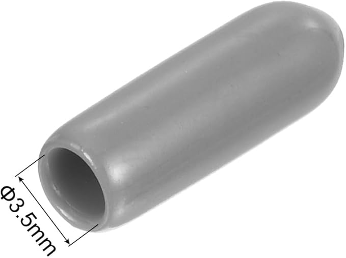 uxcell 20pcs Rubber End Caps Protective Caps 3.5mm ID Vinyl PVC Round Tube Bolt - Image 3