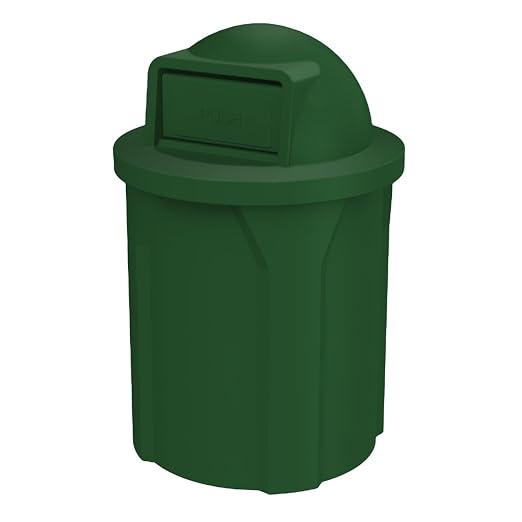 42 Gallon Circle 100% Recycled Plastic Heavy Duty Outdoor Commercial Trash Can by SturdyEssentials