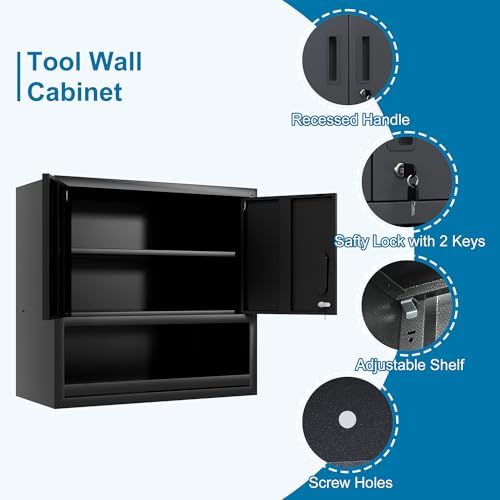 6-Piece Garage Storage Cabinets System Heavy Duty Workshop Set