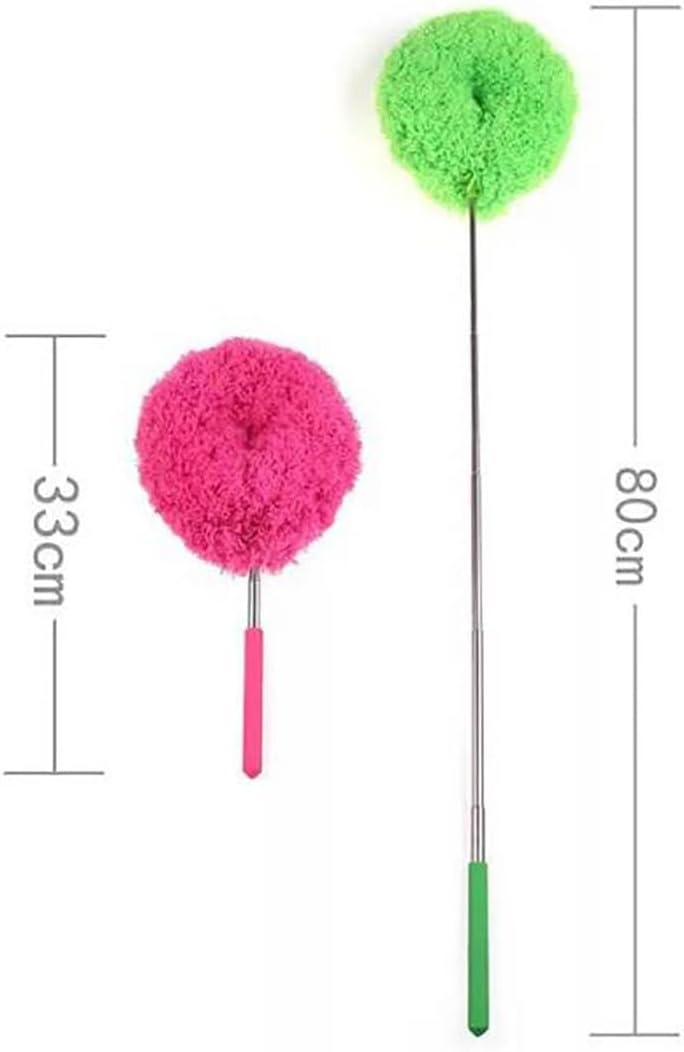Ceiling Fan Cleaner Duster with Reusable Microfiber Pad Extension Pole 13 to 30 Inch for Cleaning Fan Blades,Door,Window