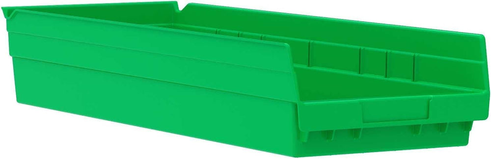 Akro-Mils 30184 Heavy Duty Plastic Shelf Bins, 24"x 8"x 4", Gr...