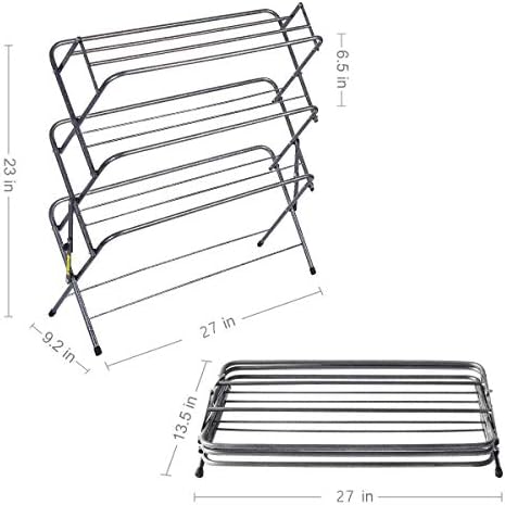Zenree 4 Tier Folding Shoe Rack, Multifunction Small Organizer and Storage Me...