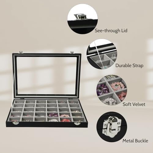 Stratalife Jewelry Organizer Earring Holder Jewelry Tray Earring Storage Orga...