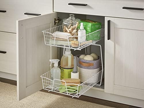 ClosetMaid 14 in. Pull Out Cabinet Organizer, 2 Tier, Heavy Duty, Slide Out P...