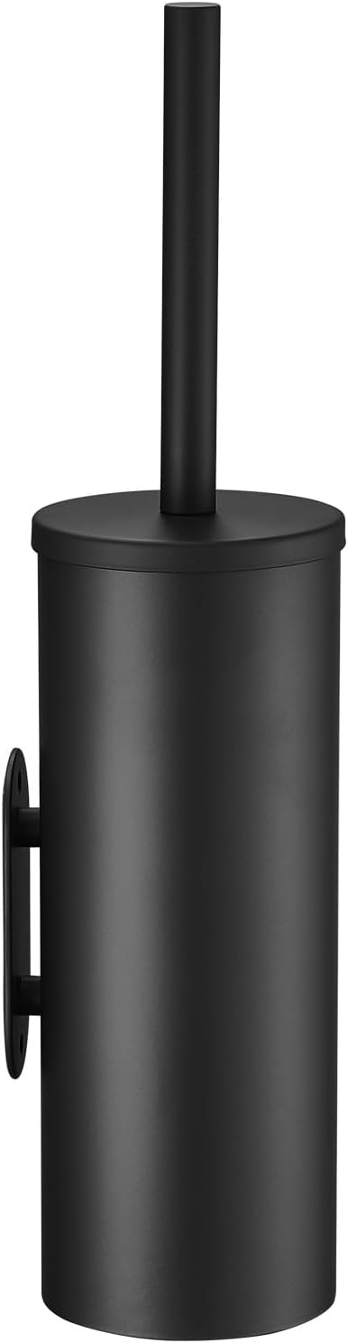 Toilet Bowl Brush and Holder, 304 Stainless Steel No-Punch Hook Base Dual by Unknown