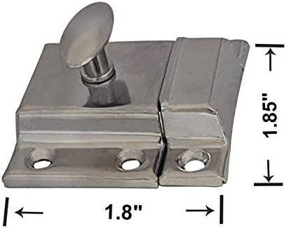 QCAA Oval Turn Cabinet Latch, for Cupboard & Other Furniture, Chrome Plated - Image 2