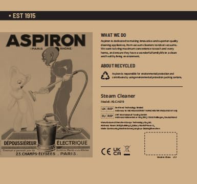 Steamer for Cleaning, Aspiron Multipurpose Portable Canister Steamer - Image 9