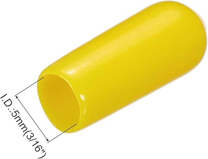 uxcell 20pcs Rubber End Caps 5mm ID Vinyl PVC Round Tube Bolt Cap Cover Screw - Image 3