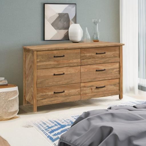 Sauder Cannery Bridge 6 Drawer Dresser Bedroom Dresser Chest of Drawers Woode...