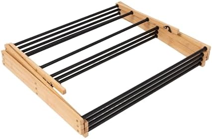 Household Essentials Bamboo Folding Clothes Drying Rack, Compact Upscale Laun...
