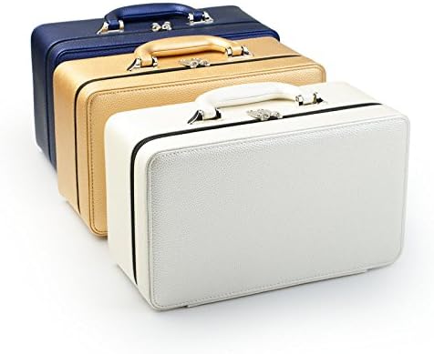 Oirlv Gold Leather Jewelry Box Handmade Travel Jewelry Organizer Storage Case...