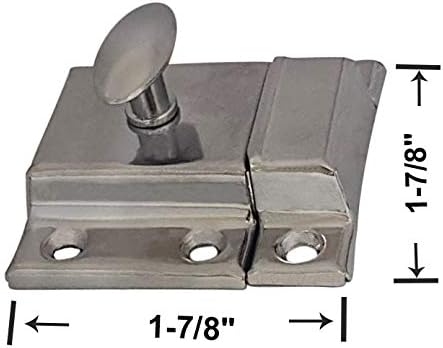 QCAA Oval Turn Cabinet Latch, for Cupboard & Other Furniture, Chrome Plated - Image 2