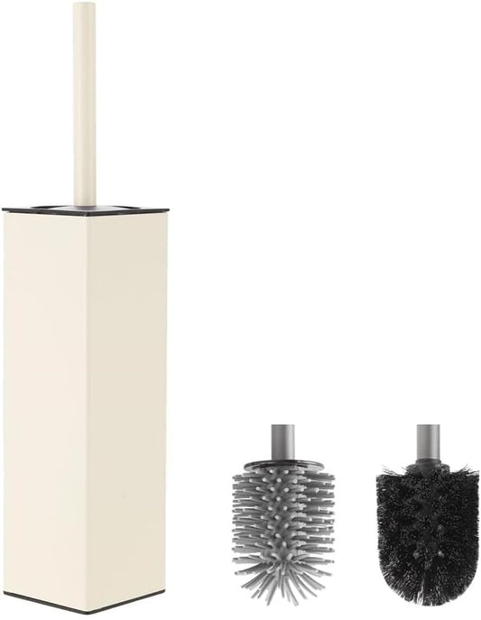 BVL Toilet Brush and Holder Set White Freestanding by BVLBath
