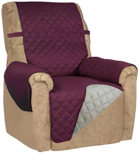 PureFit Reversible Quilted Recliner Sofa Cover, Water Resistant Slipcover - Image 8
