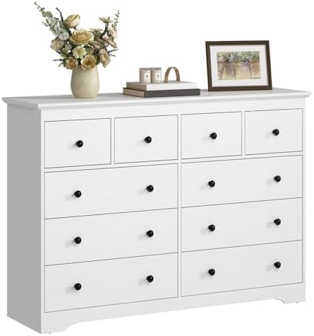 LYNSOM Modern 10 Drawer Dresser, 55.1" Wide Dressers & Chests of Dra...
