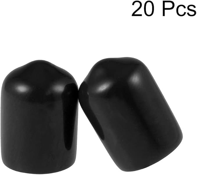 uxcell 20pcs Rubber End Caps 3/8" ID Vinyl Round Tube Bolt Cap Cover Thread - Image 2