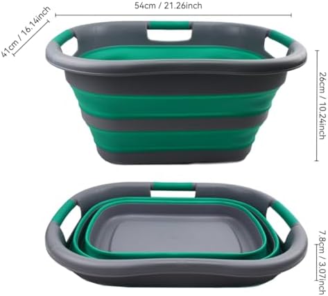 SAMMART 30L (7.9 gallon) Collapsible Plastic Laundry Basket - Foldable Pop Up...