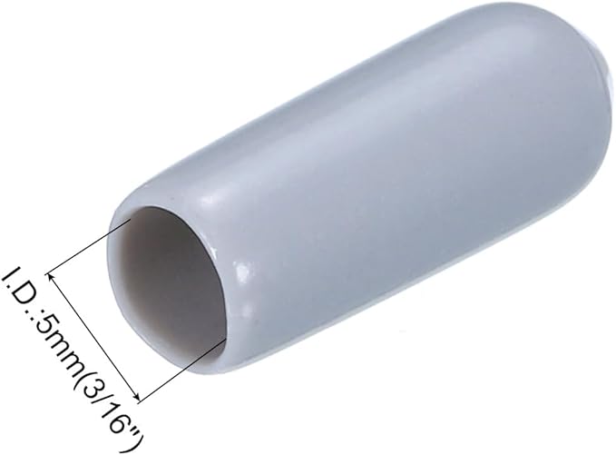 uxcell 20pcs Rubber End Caps 5mm ID Vinyl PVC Round Tube Bolt Cap Cover Screw - Image 3