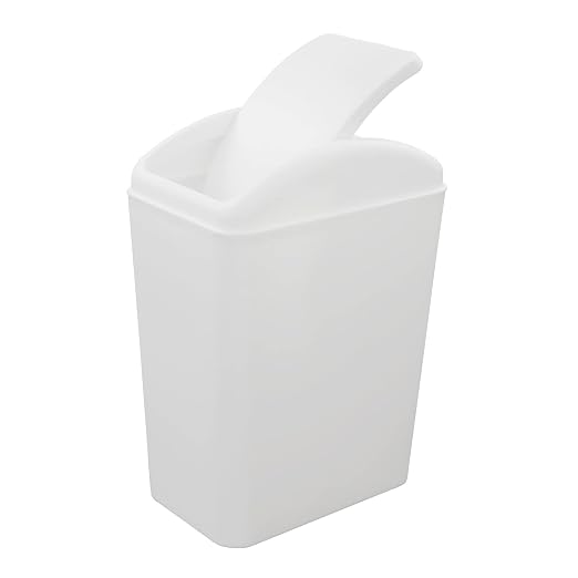 4.2 Gallon Plastic Swing Lid Trash Can, Small Garbage Can by Xowine