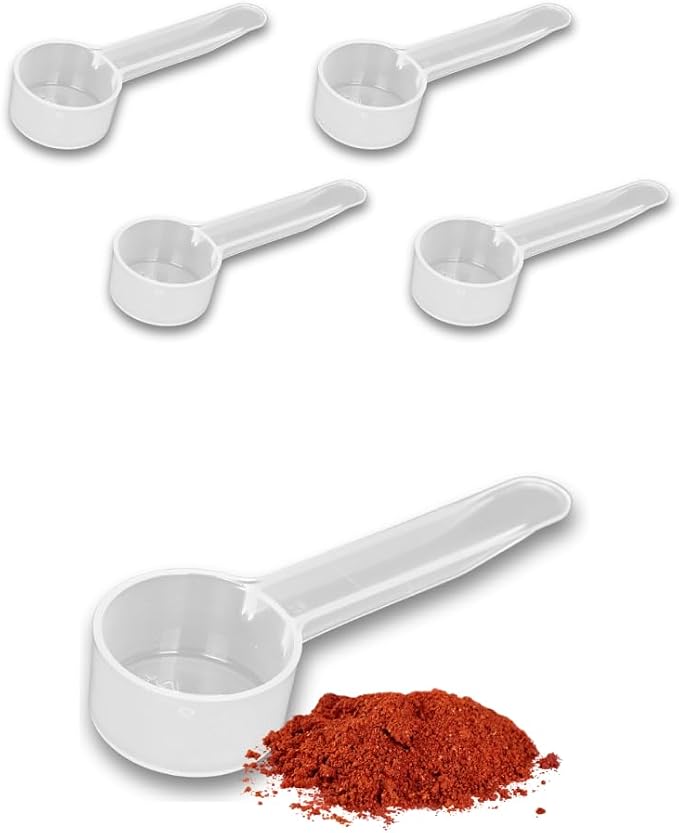 4 Pack – 1 Tablespoon Plastic Measuring Scoop – 14.8 cc / 14.8 ml / ½ oz. – by JAK+Industrial