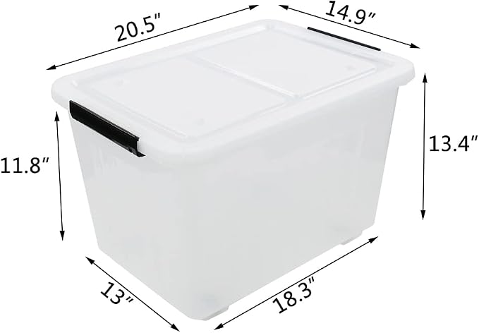 4-Pack Clear Plastic Storage Bins - Image 3