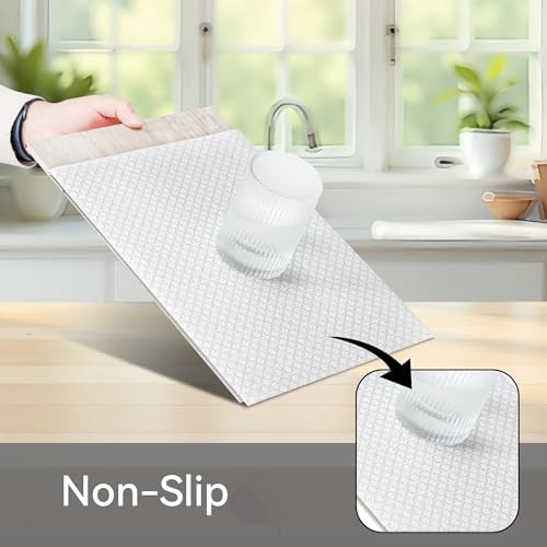 FIFTY FEET 18"x96" Non-Adhesive Shelf Liner for Kitchen Cabinets an...
