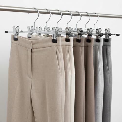 Mawa by Reston Lloyd Non Slip-Space Saving Clothing Hanger for Pant/Skirt wit...