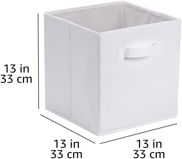 Amazon Basics Cube Organizer Storage Bins Handles, Collapsible Fabric - Image 5
