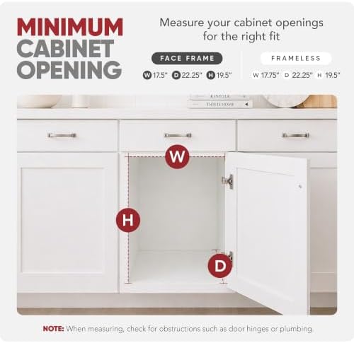 Rev-A-Shelf Pullout Organizer for Cabinets, Min Opening Width of 18"