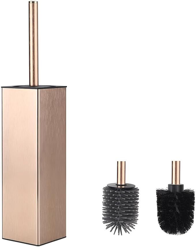 BGL Standing Toilet Brush and Holder Rose Gold Aluminium Toilet Bowl Cleaner by BGL