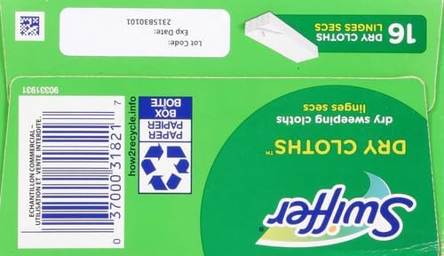 Swiffer Disposable Cloth Dry Sweeping Refills, 16 Count