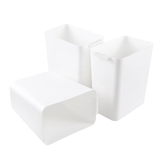 4.5 Gallon Deskside Plastic Wastebasket Rectangular, Open Garbage Container - Image 8