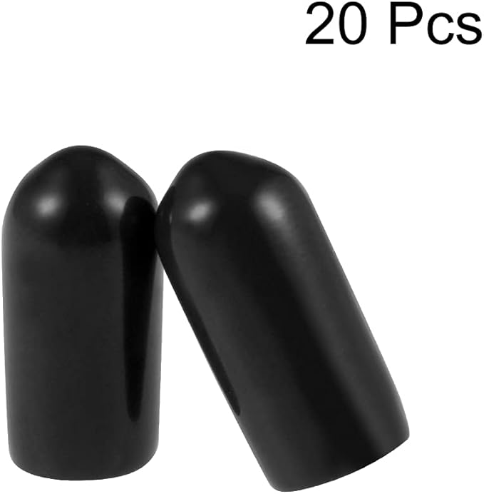 uxcell 20pcs Rubber End Caps 5.5mm ID Vinyl Round Tube Bolt Cap Cover Thread - Image 2