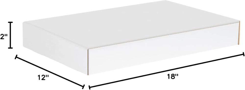 Box USA 18 Deluxe Shipping Boxes 18L x 12W x 2H, 50-Pack - White Box Mailers ...