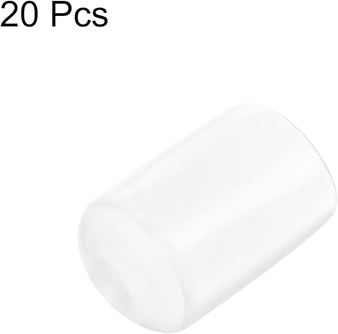 uxcell 20pcs Rubber End Caps Protective Caps 20mm ID Vinyl PVC Round Tube Bolt - Image 2