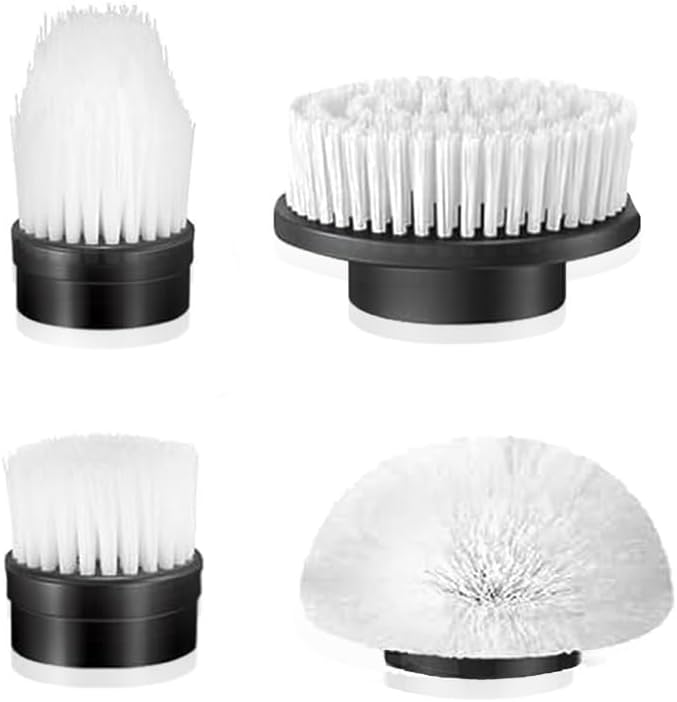 Electric Spin Scrubber Replacement Heads 4 in 1 Cleaning Brush, for Electric Spin Scrubber of ANS-8051A/8050 Power Shower Scrubber,for Household and Heavy Oil Pollution Cleaning Accessory