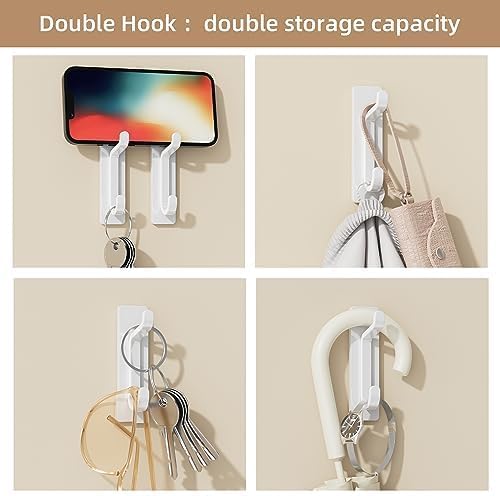 Wall Hooks for Coat and Towel: 13LB Adhesive Door Hanger Stick on - Image 5