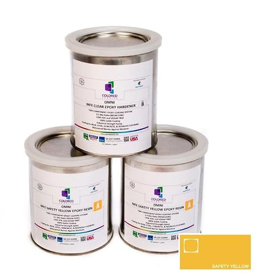 Colored Epoxies Safety Yellow Epoxy Resin Coating Made by ColoredEpoxies