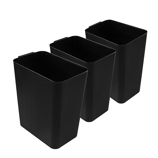 Zopnny 3 Pack 4.5 Gallon Plastic Waste Container, Trash Can Wastebasket by Zopnny