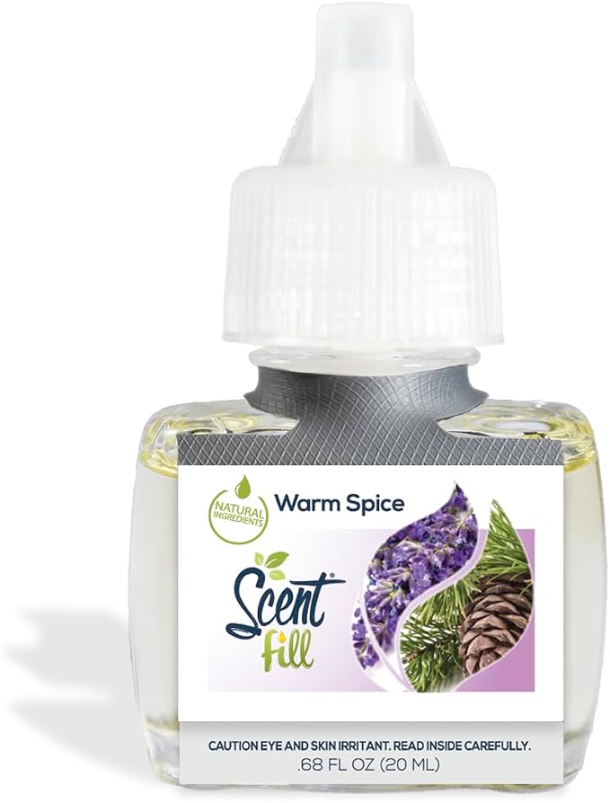 Scent Fill Warm Spice Plug in Air Freshener, 4 Scented Oil Refills - Image 4